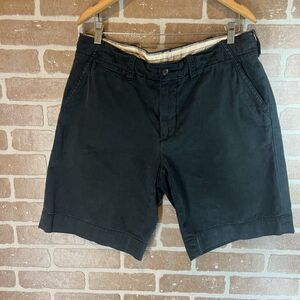 VINTAGE Polo Ralph Lauren Mens Shorts Black 34 100% Cotton